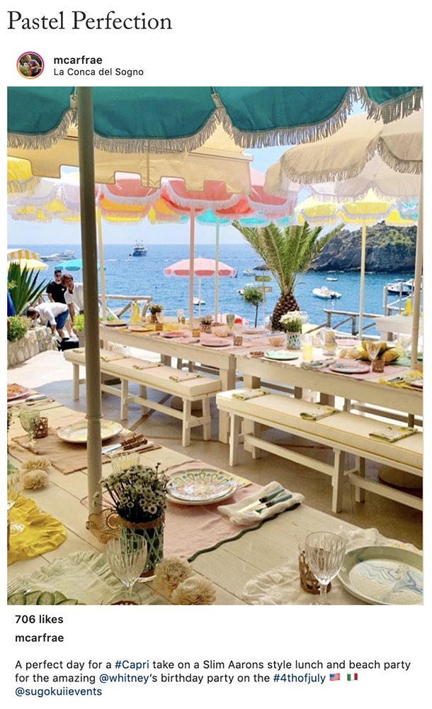 Bumble Founder Celebrates 30 in Capri — Guest of a Guest, Sugokuii Events